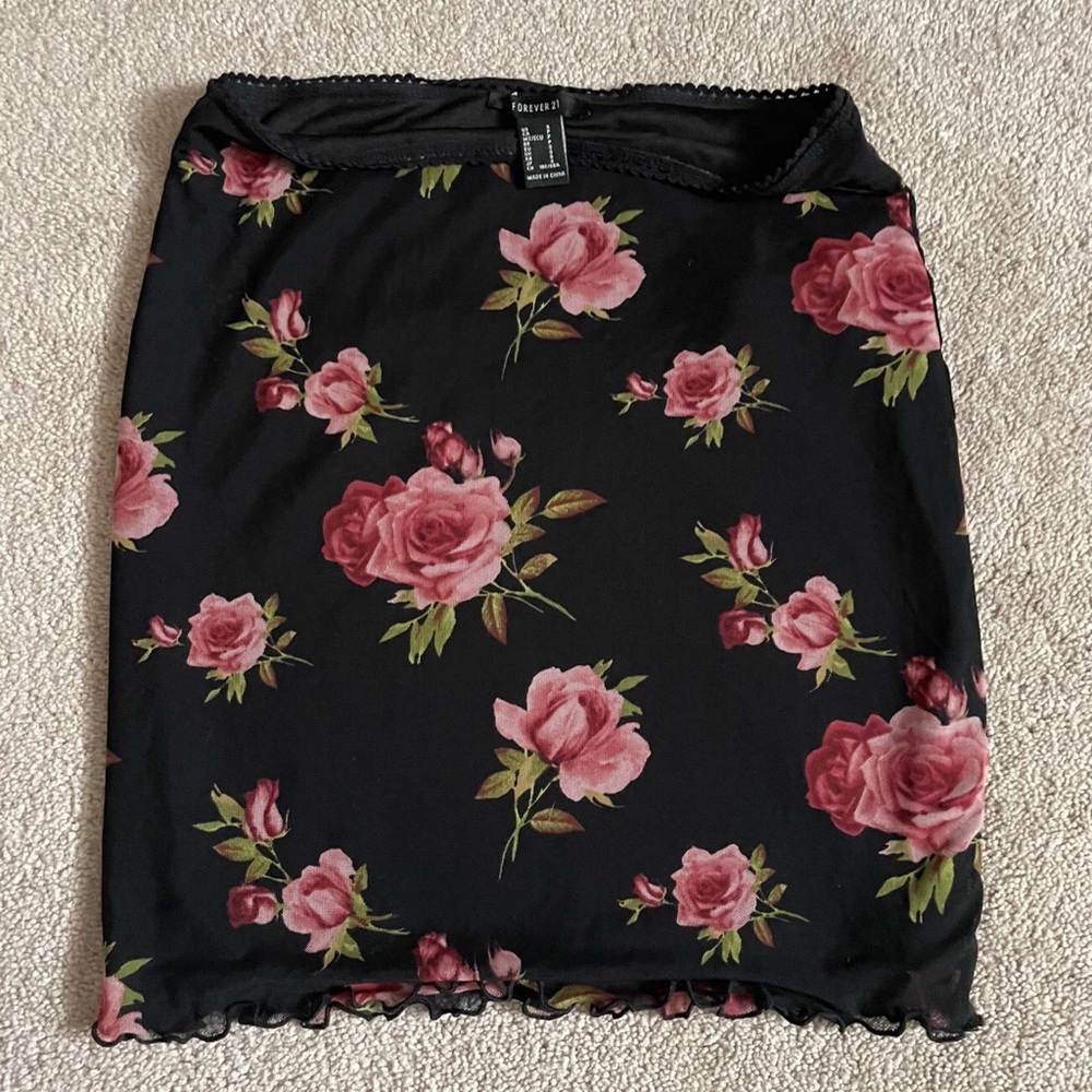 Forever 21 Rose Skirt